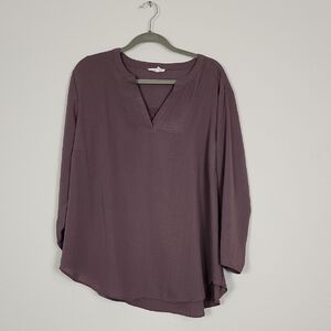 Maurices Deep Purple V-Neck Blouse
